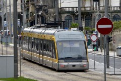 Metro do Porto Bombardier Flexity-Outlook tram (Line D) photographed at the metro station General Torres, 16. October 2016