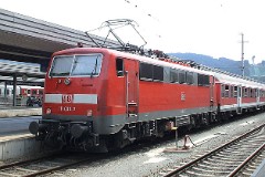 DB 111 002-2, Innsbruck Hauptbahnhof, 20. July 2007