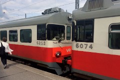 VR (Suomen Valtion Rautatiet) class Sm2, Helsinki Central Station, 30. June 2016 Built between 1975 and 1981 by Valmet airplane factory in Tampere. Maximum speed 120 km/h.