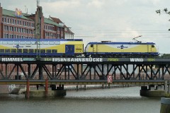 Metronom 246 535-5, Hamburg Oberhafenbrücke, 22. August 2014