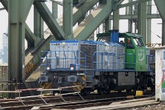 LDS (Eutiner Eisenbahnunternehmen) Vossloh G 1700BB, Cologne / Köln, Hohenzollernbrücke, 12. April 2014