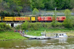 IDS Cargo (Czech) 742 516-8 and 742 522-6; Bad Schandau an  der Elbe, 3. May 2015