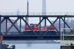 WLE (Westfälische Landes-Eisenbahn), Lok 72 (MaK, G 1204), Hamburg Rethebrücke, 8. April 2016
