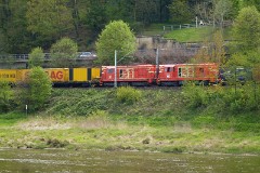 IDS Cargo (Czech) 742 516-8 and 742 522-6; Bad Schandau an  der Elbe, 3. May 2015
