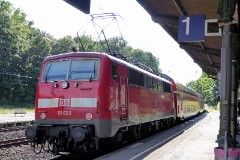 DB BR 111 028, Eschweiler Hauptbahnhof, 26. June 2016.